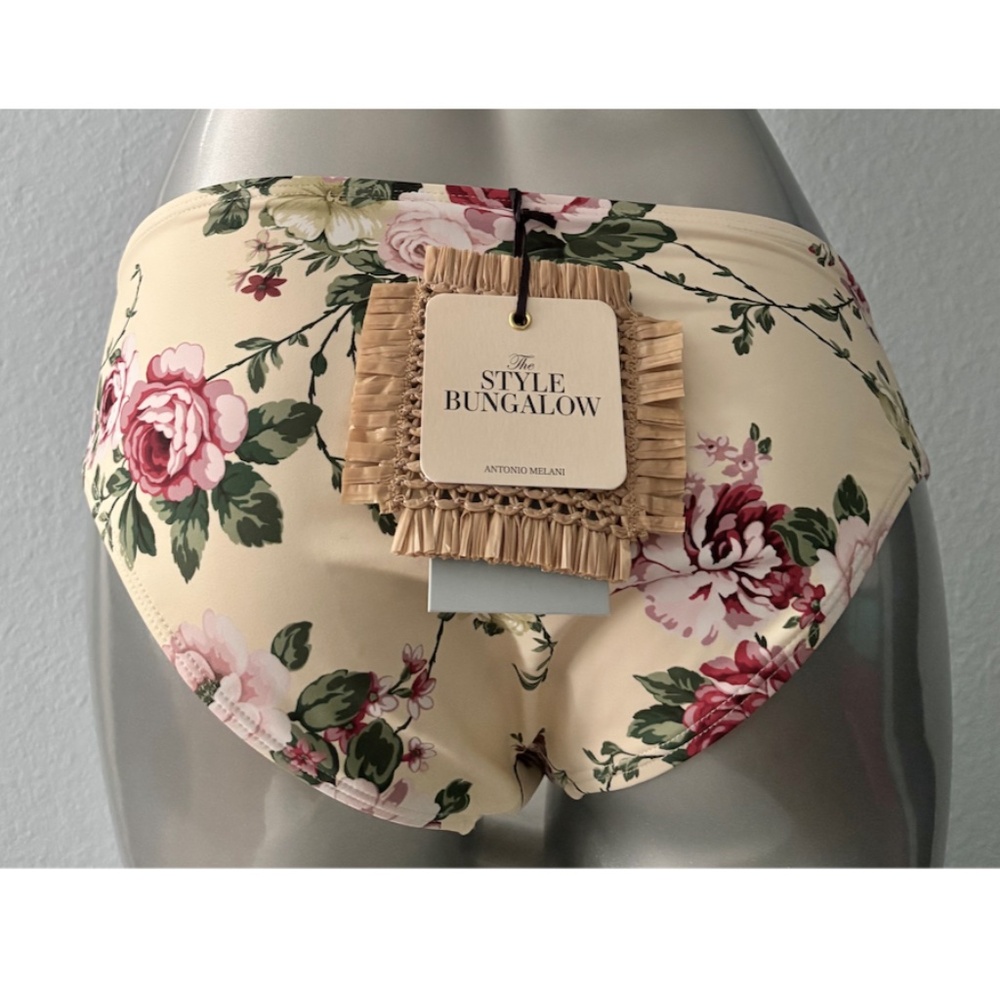 ANTONIO MELANI Cream Floral Crisscross Bikini - Picture 7 of 8